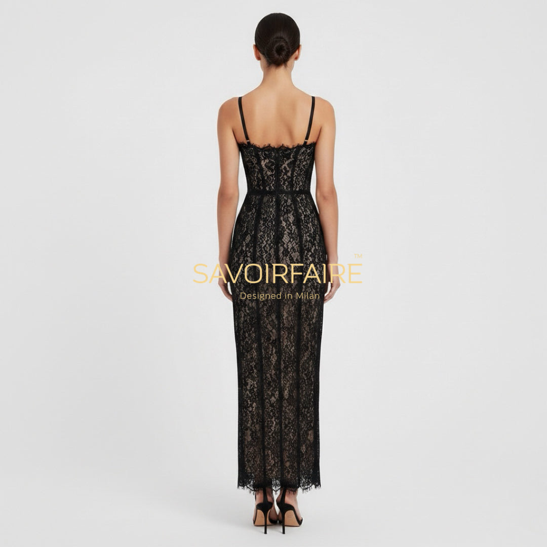 Vestito Pizzo Nero Imperiale 