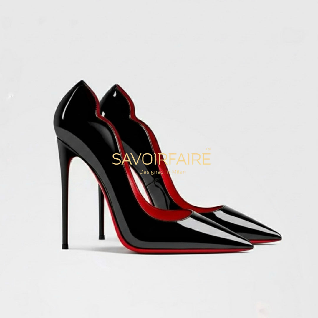 Tacco Spillo Ondulato Nero 