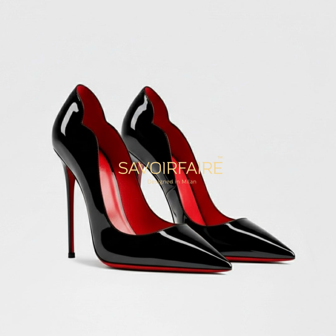 Tacco Spillo Ondulato Nero 