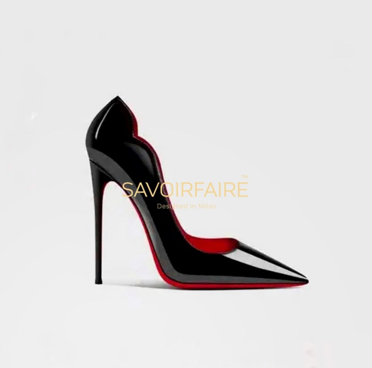 Tacco Spillo Ondulato Nero 