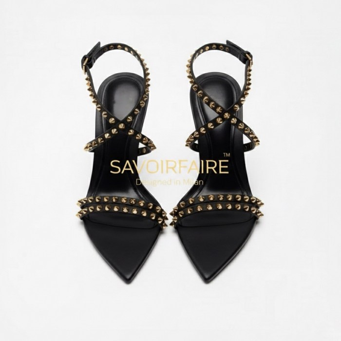 Tacco Borchie Oro - immagine 3